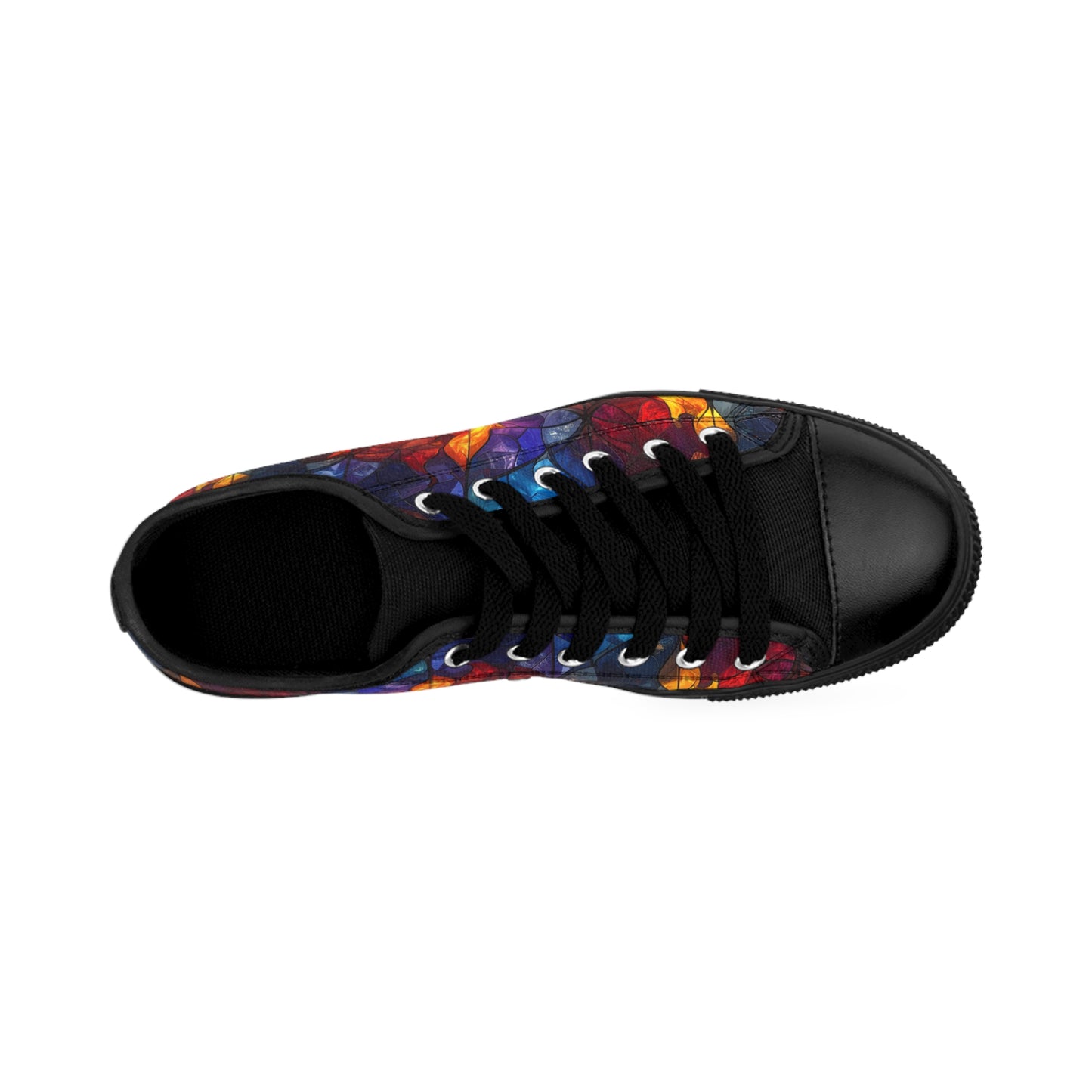 Stained Glass Flames - Women's Classic Low Top Sneakers