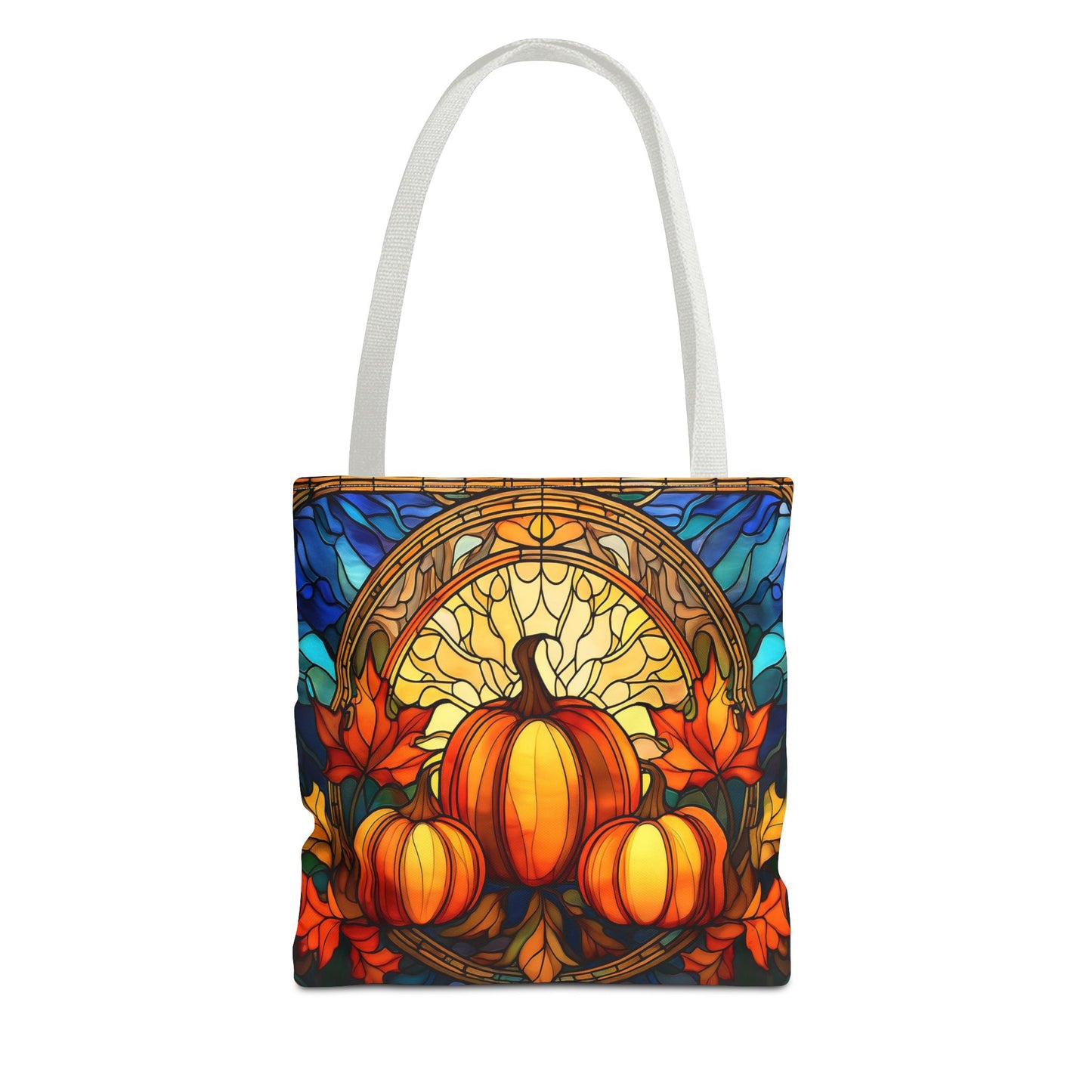 Stained Glass Style Pumpkins Tote Bag