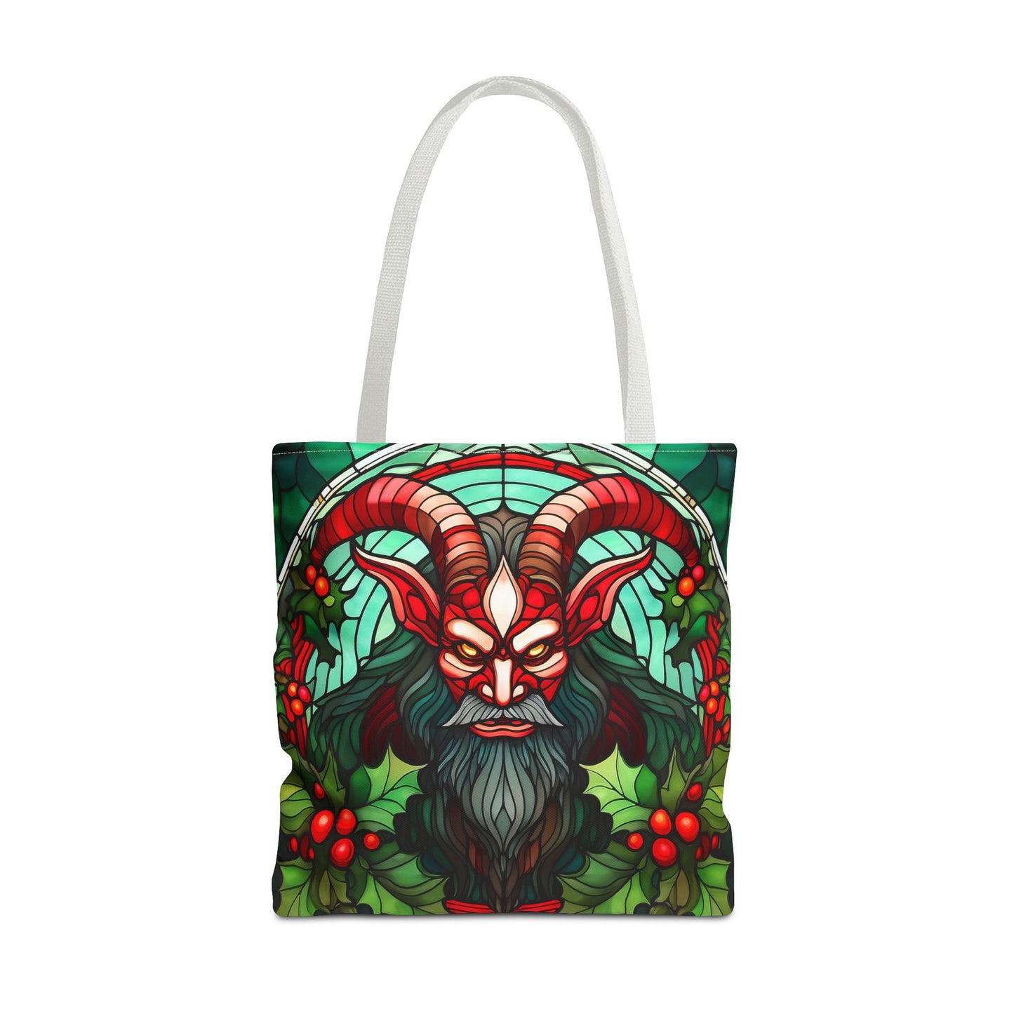 Stained Glass Krampus Tote Bag