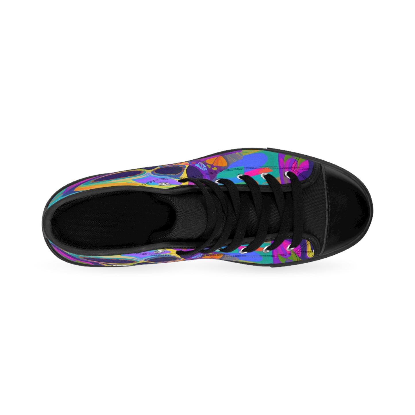 Psychedelic Skull - Women's Classic High Top Sneakers
