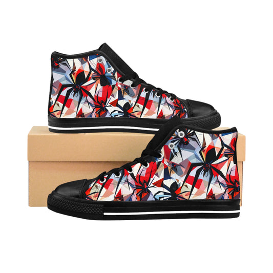 Broken Stained Glass Spiders - Women's Classic High Top Sneakers