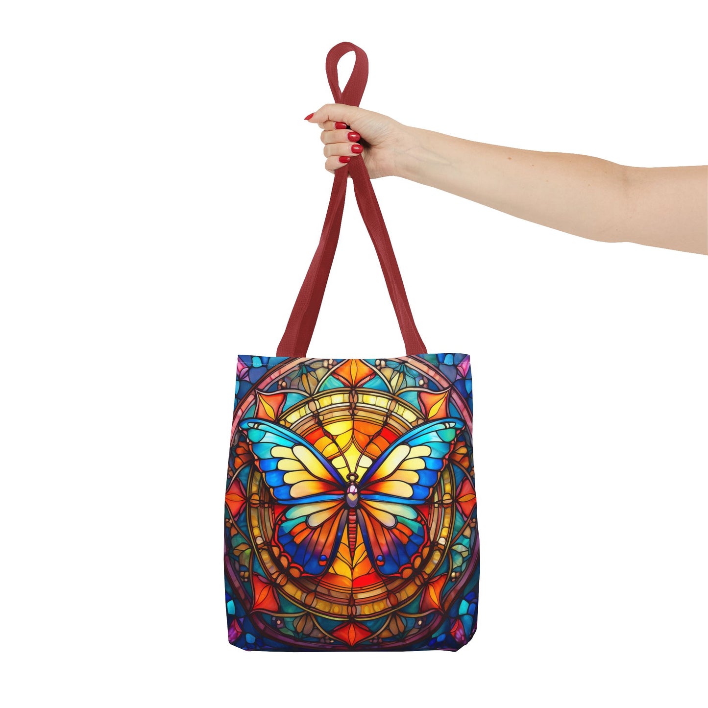Stained Glass Butterfly Tote Bag