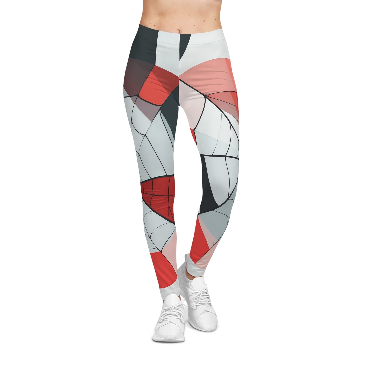 Spiderweb Cubist Art Leggings