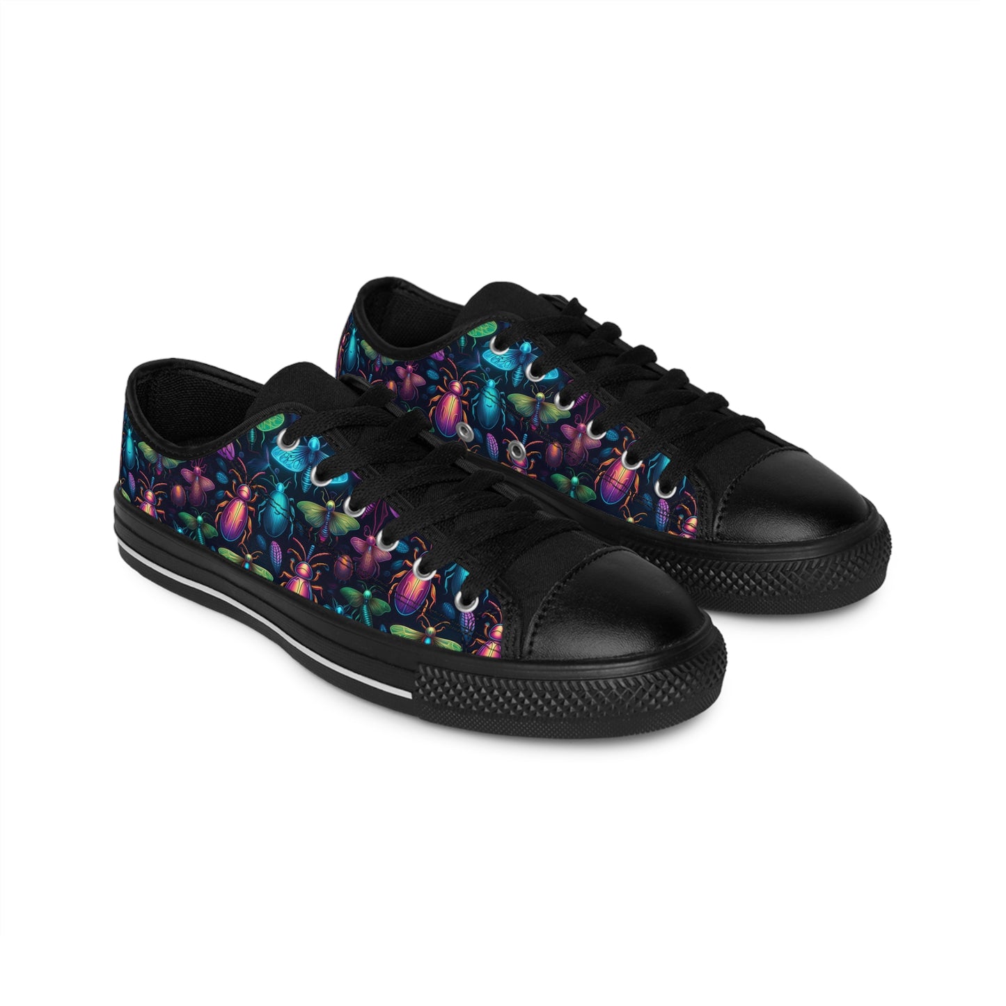 Neon Creepy Crawlies - Women's Classic Low Top Sneakers