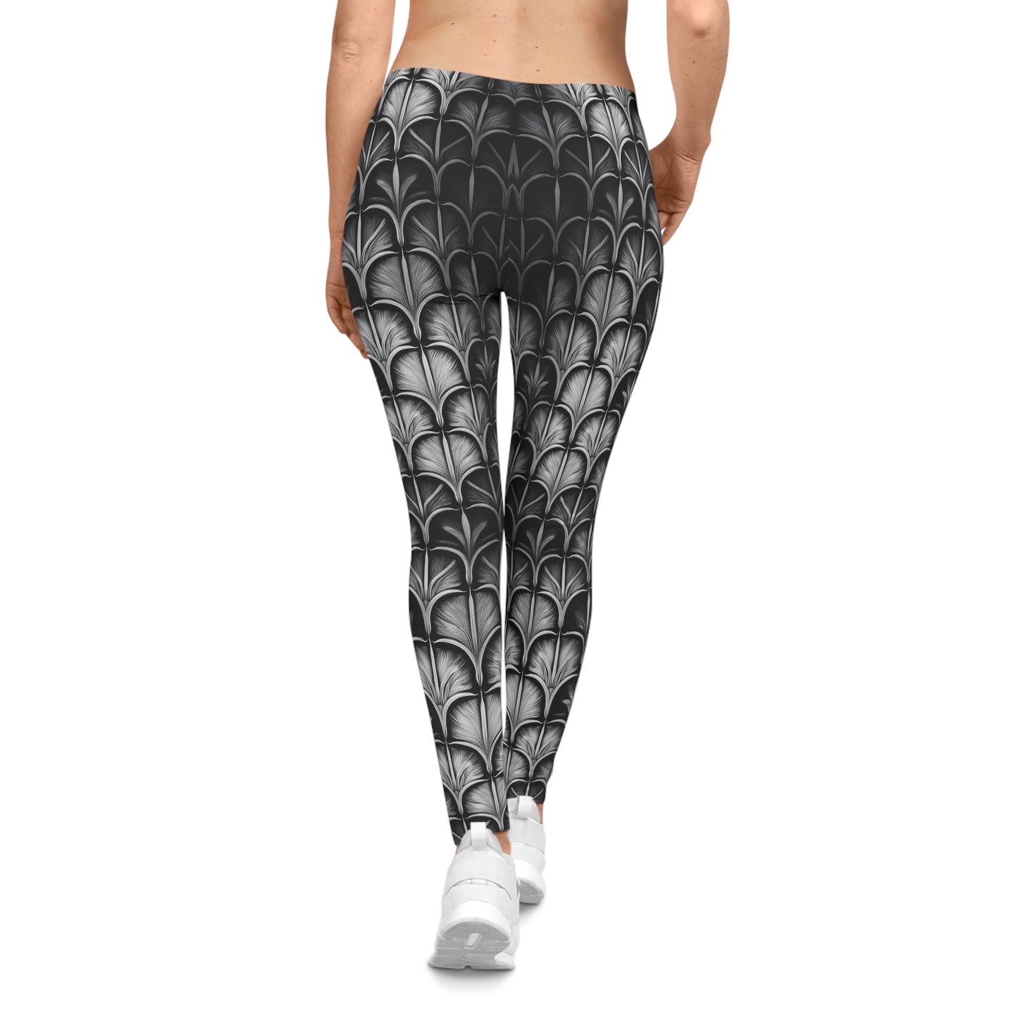Metal Tile Pattern Leggings