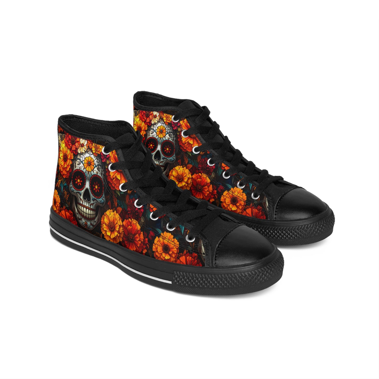 Sugar Skull and Marigolds High Top Sneakers