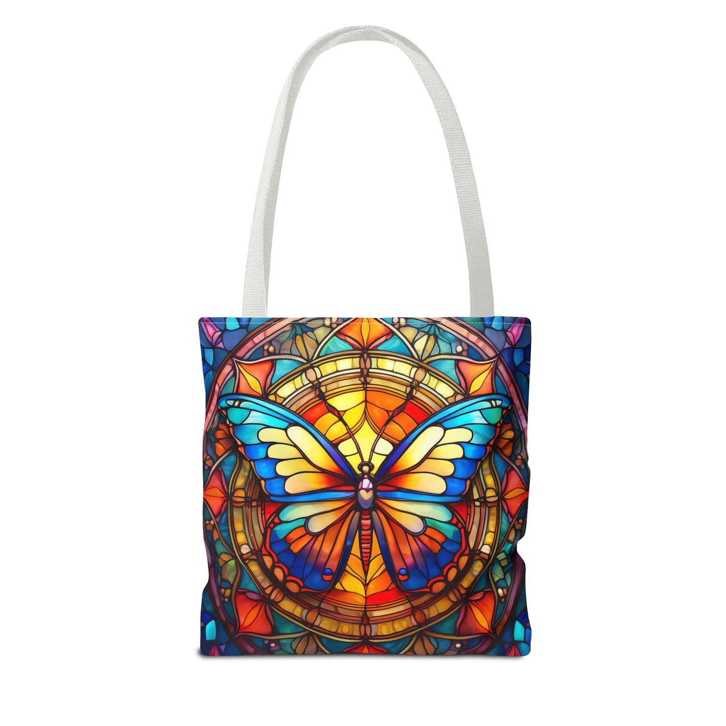 Stained Glass Butterfly Tote Bag