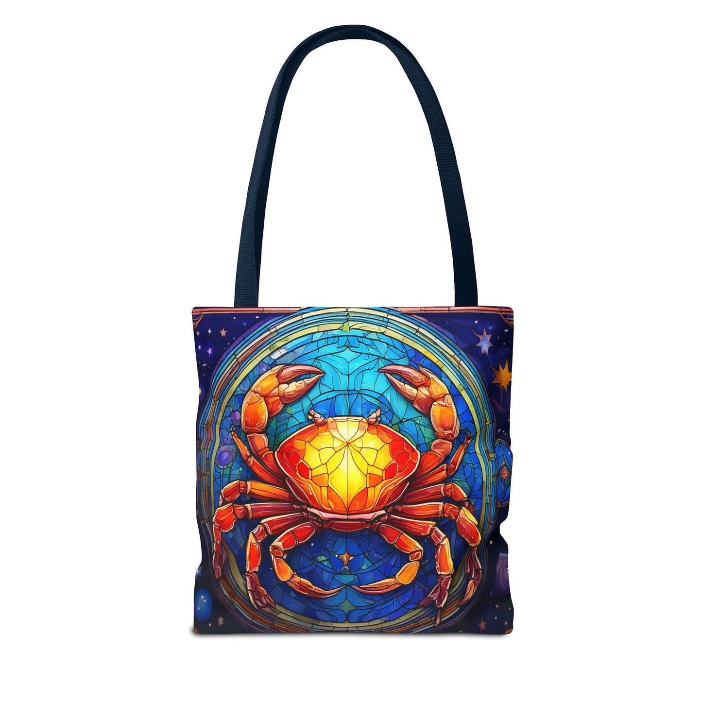 Cancer Crab Stained Glass Style Tote Bag (All Over Print)
