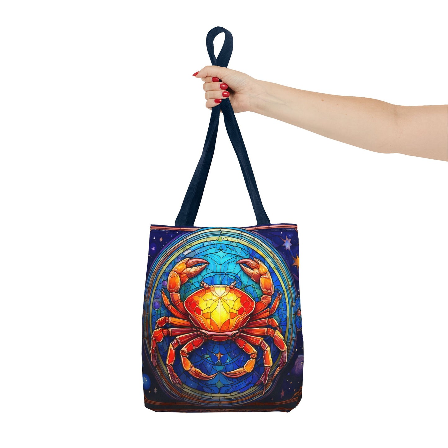 Cancer Crab Stained Glass Style Tote Bag (All Over Print)