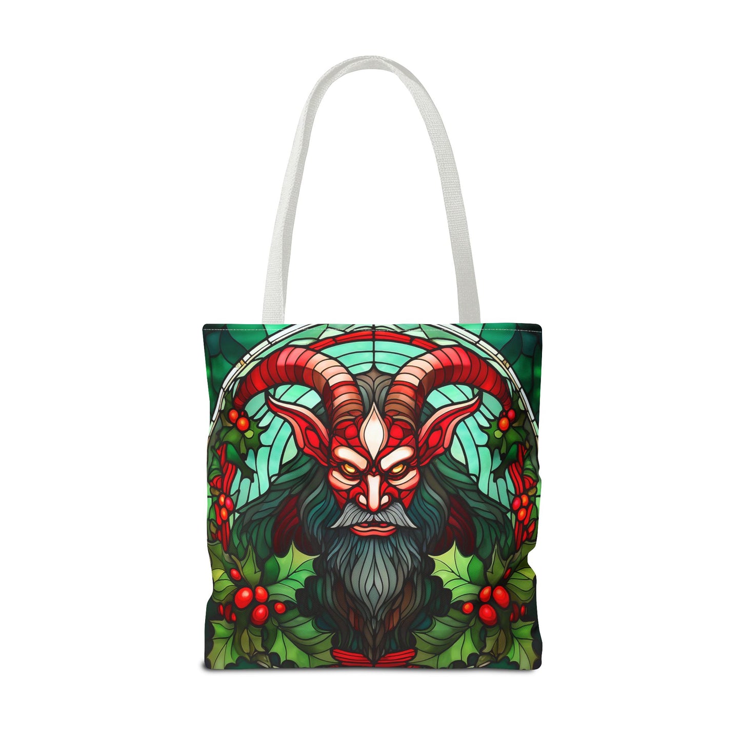 Stained Glass Krampus Tote Bag