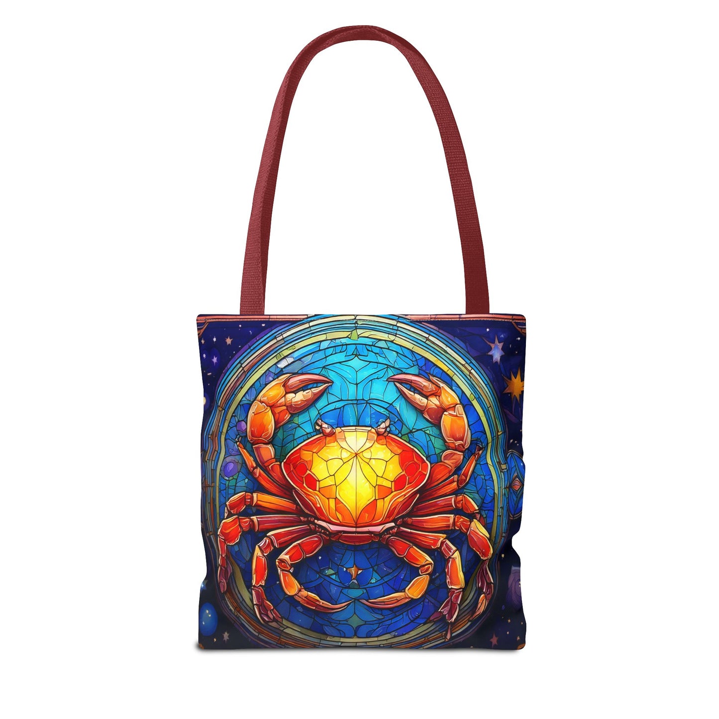 Cancer Crab Stained Glass Style Tote Bag (All Over Print)
