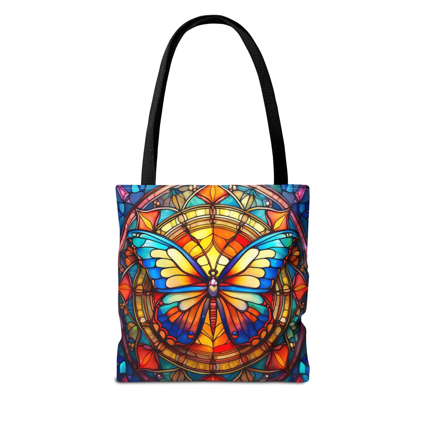 Stained Glass Butterfly Tote Bag