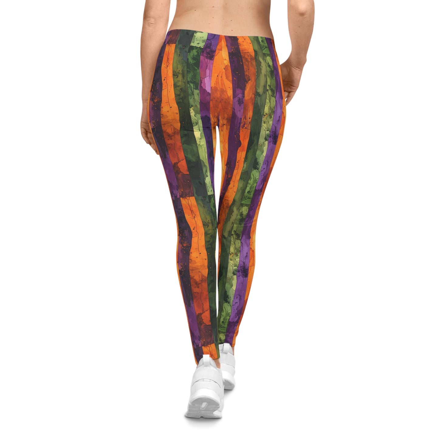 Watercolor Style Halloween Color Leggings