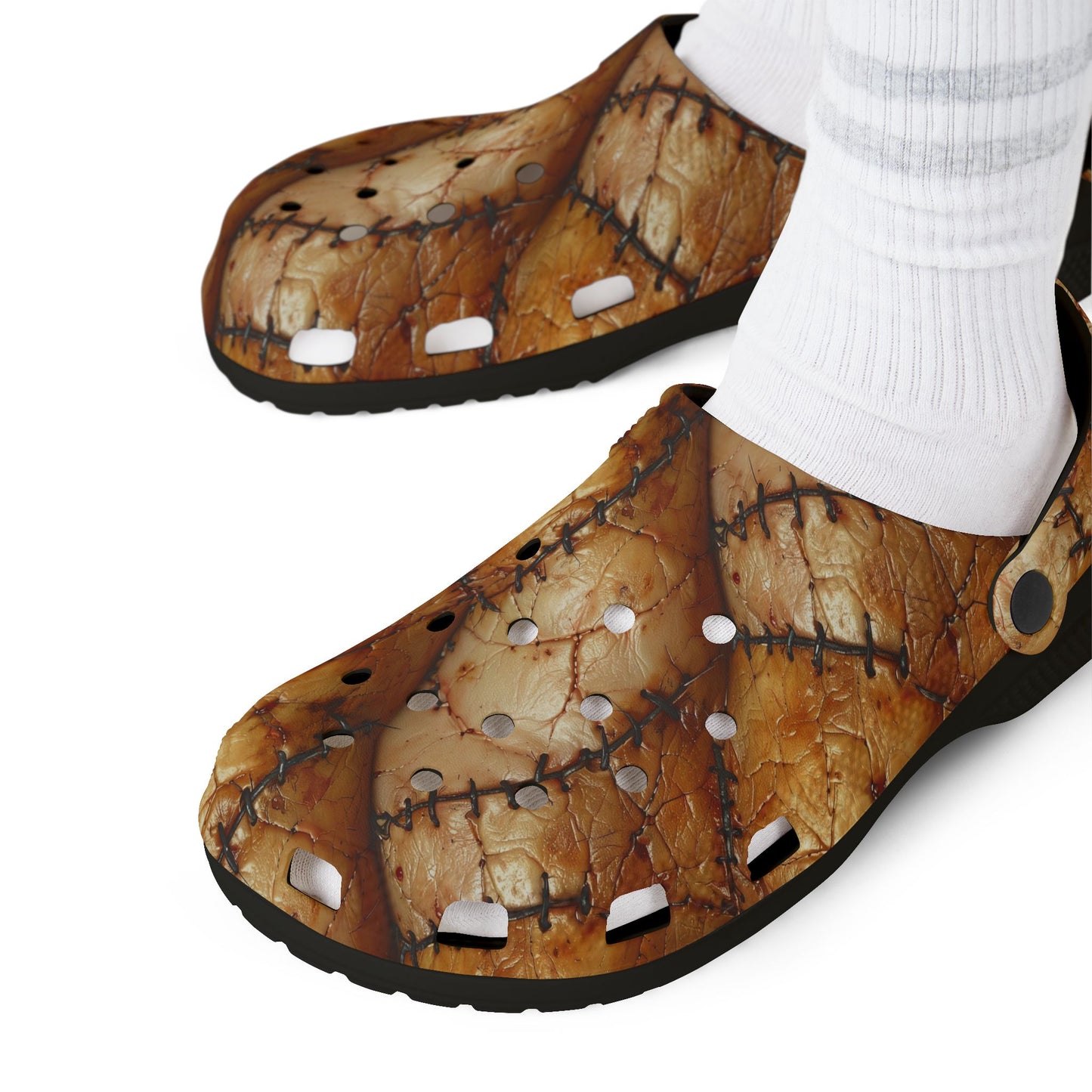 Stitched Flesh Clogs
