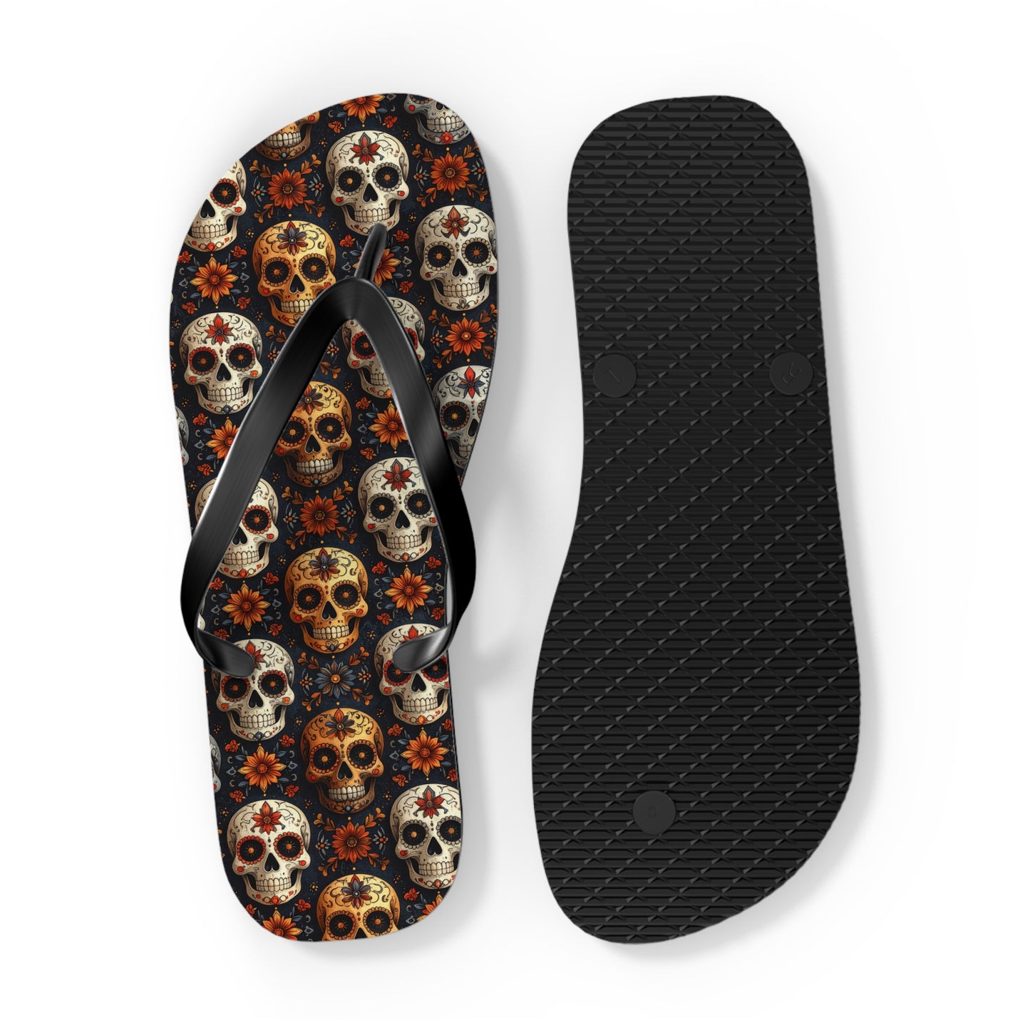 Sugar Skull Flip Flops