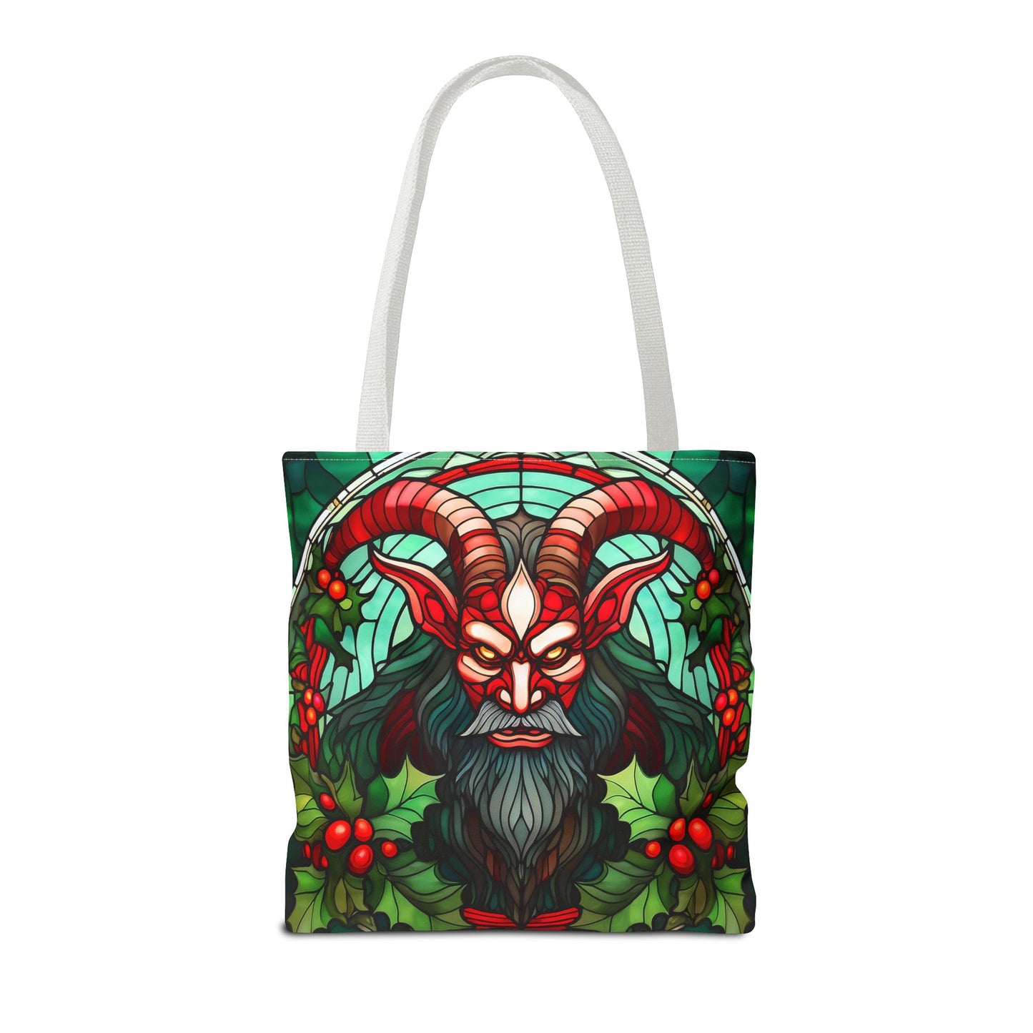 Stained Glass Krampus Tote Bag