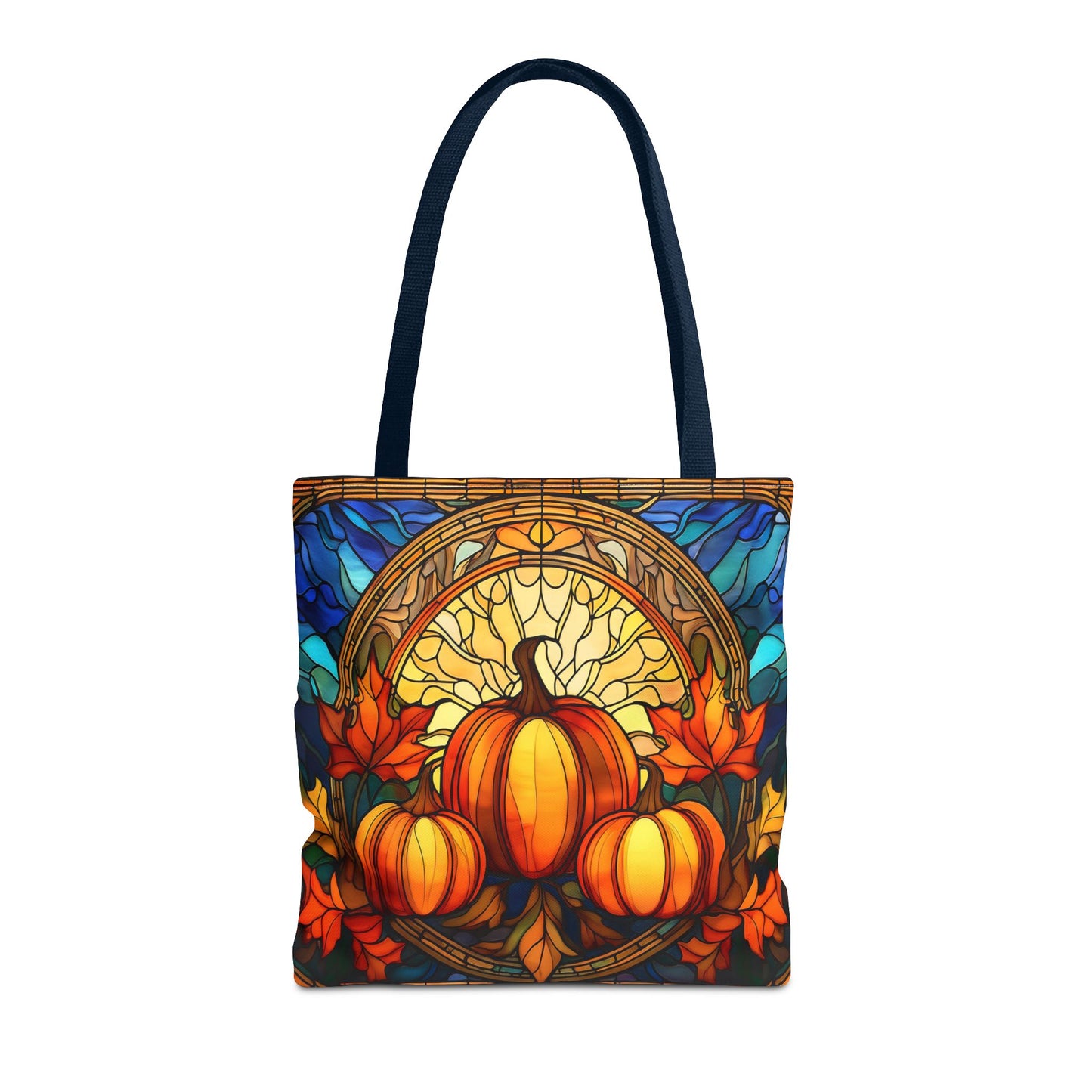 Stained Glass Style Pumpkins Tote Bag