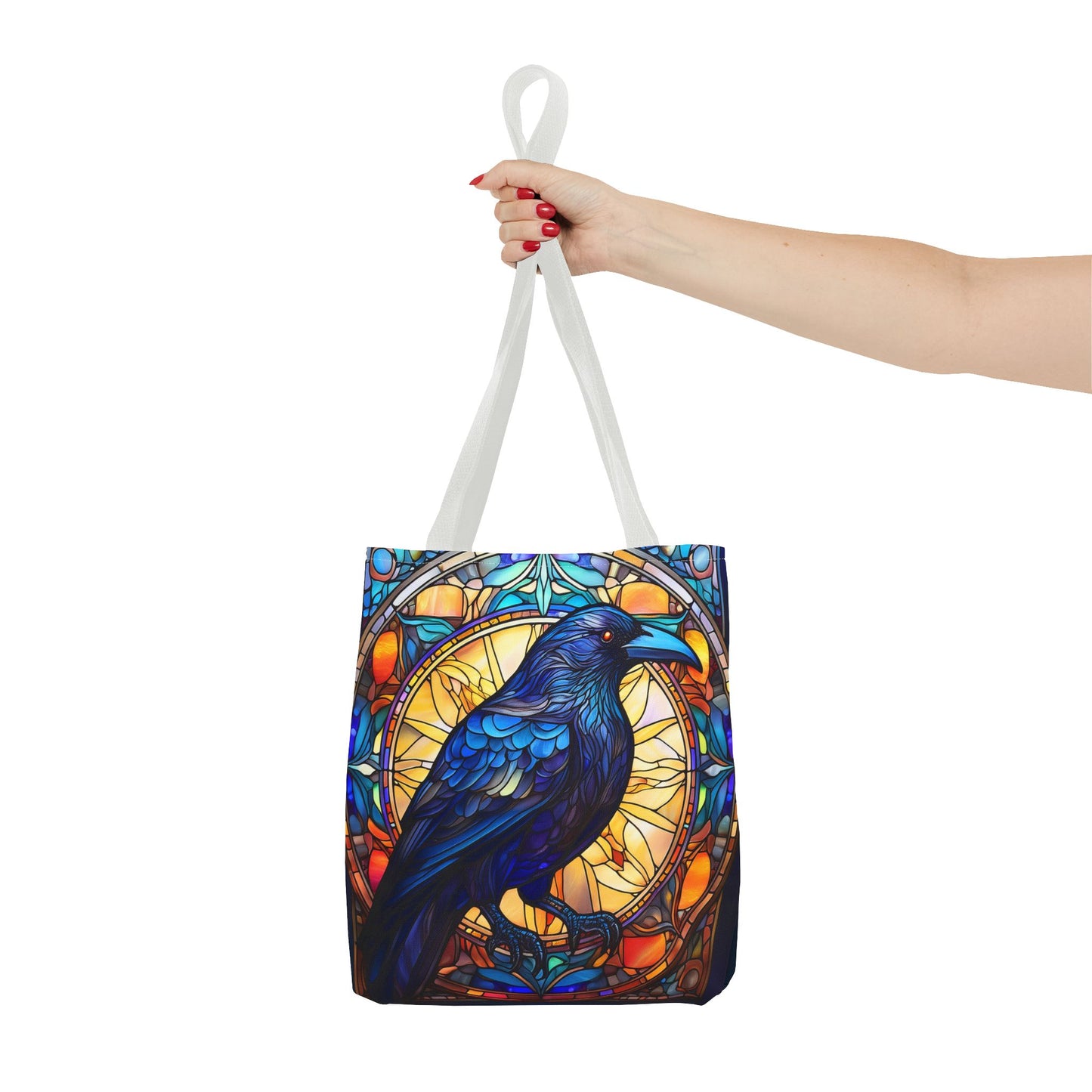 Stained Glass Raven Tote