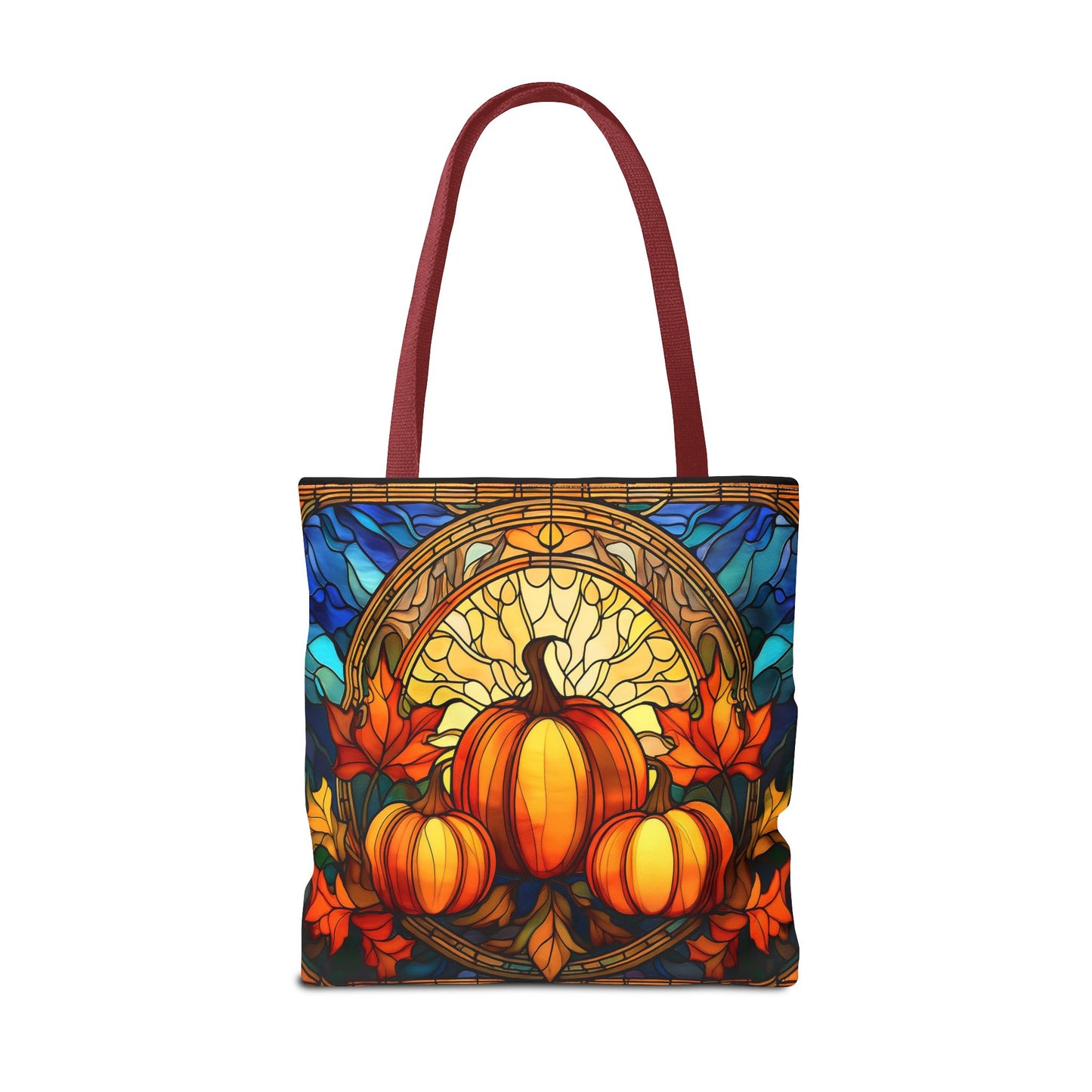 Stained Glass Style Pumpkins Tote Bag