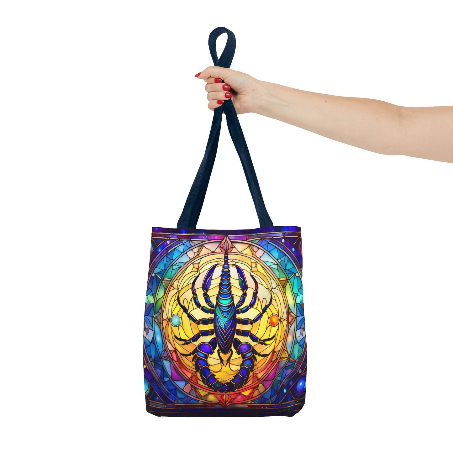 Scorpio Stained Glass Style Tote Bag (All Over Print)