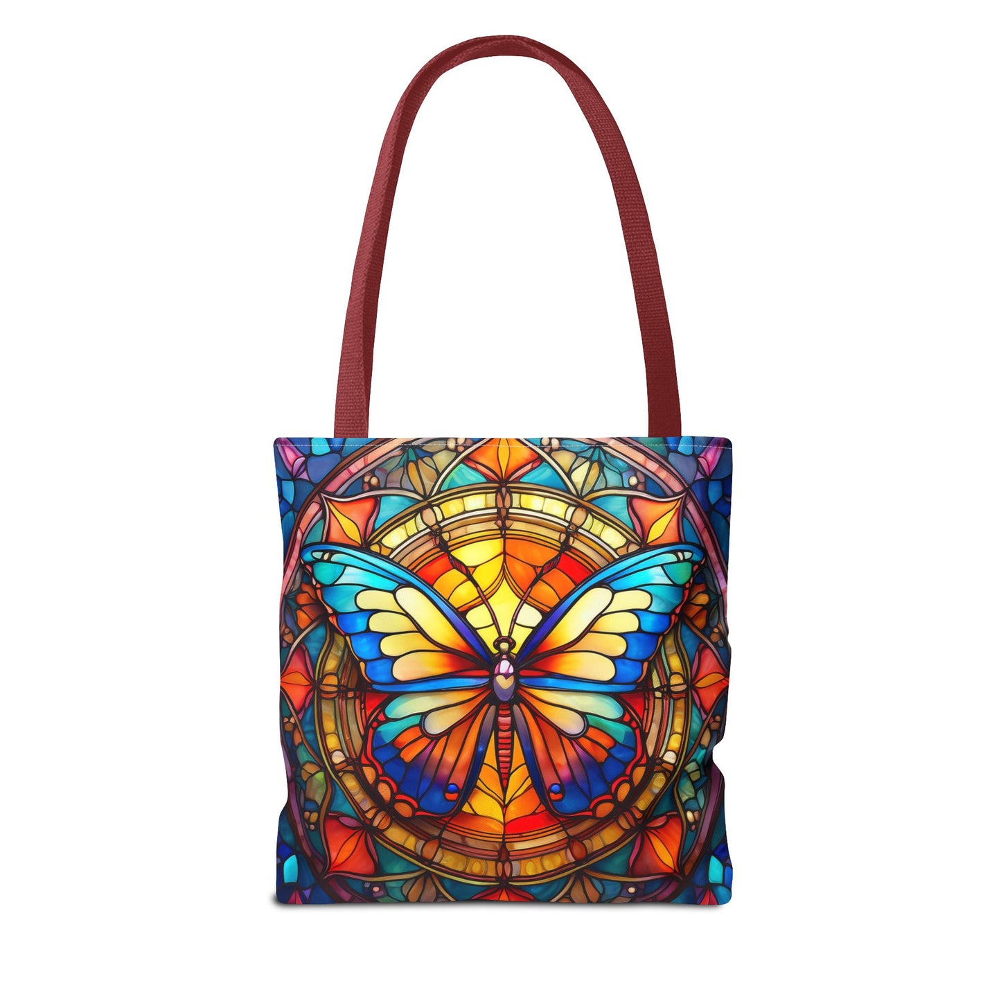 Stained Glass Butterfly Tote Bag