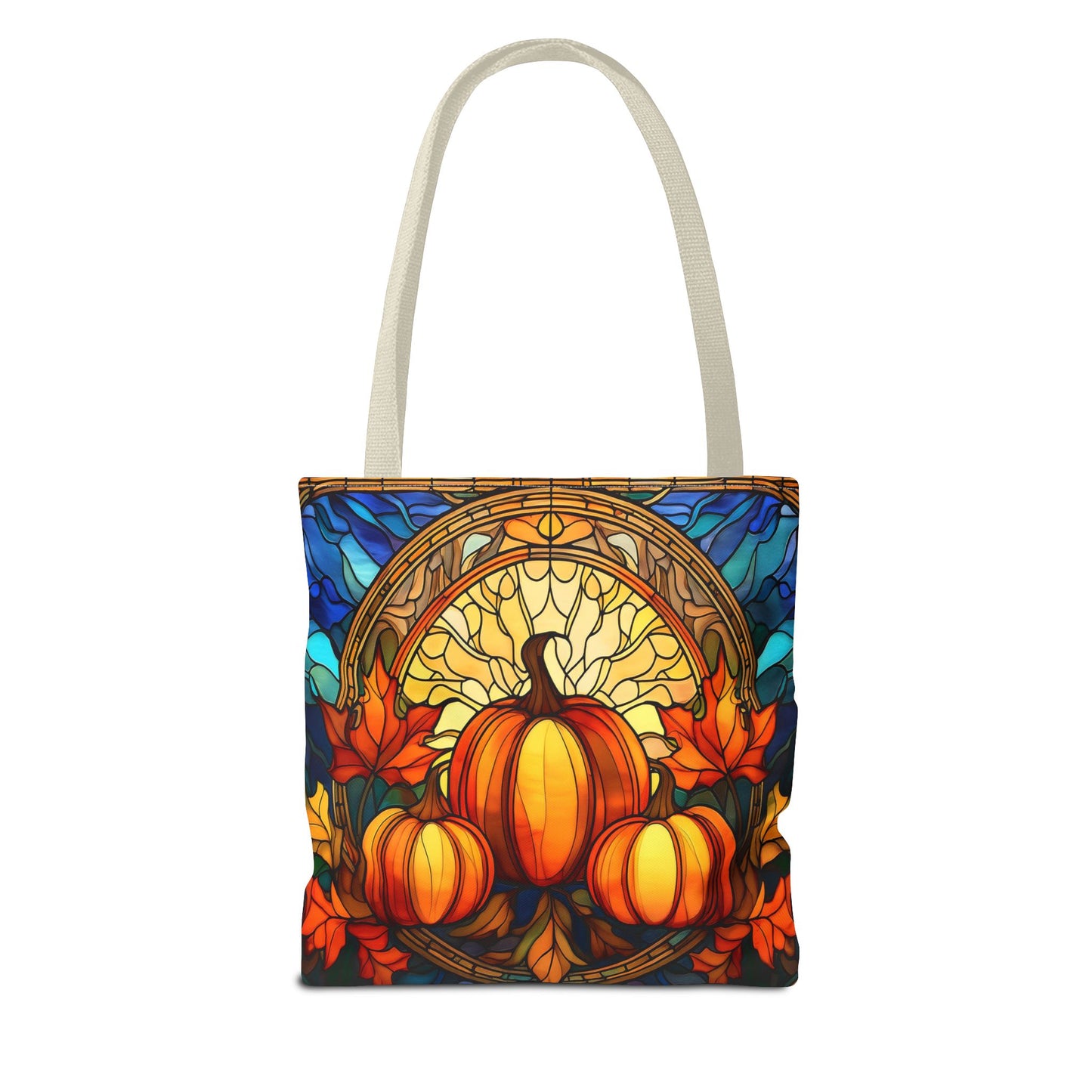 Stained Glass Style Pumpkins Tote Bag