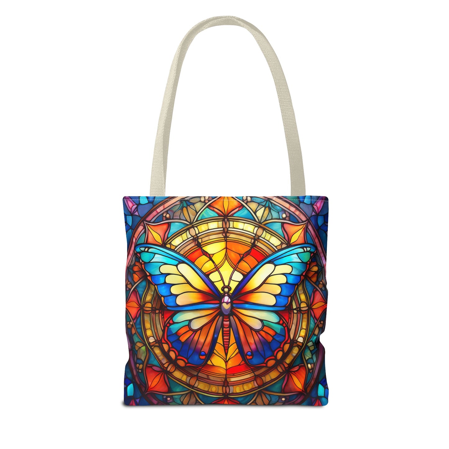 Stained Glass Butterfly Tote Bag