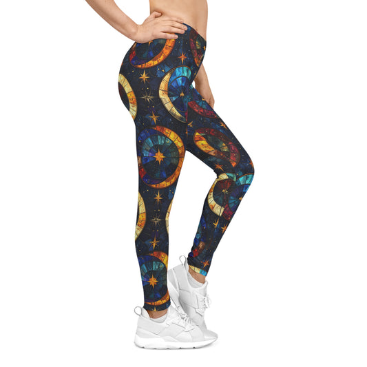 Celestial Stained Glass Style Leggings