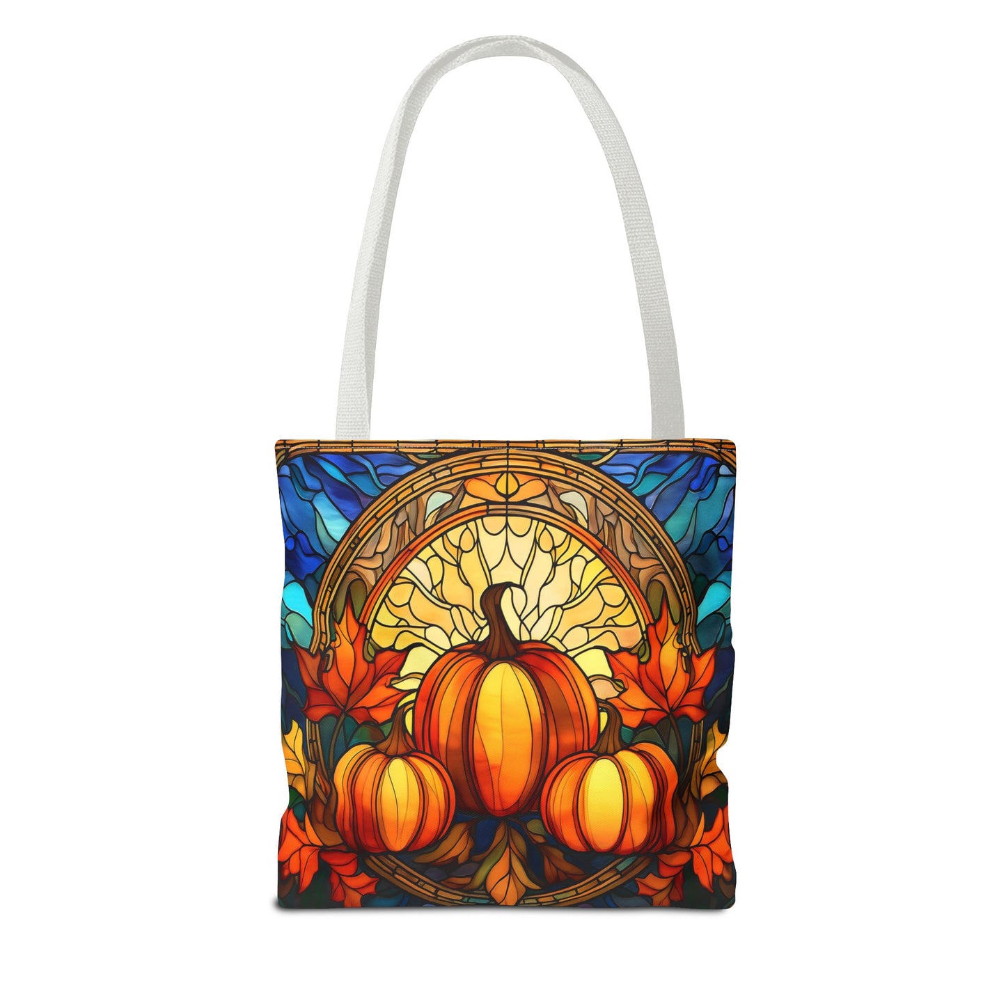 Stained Glass Style Pumpkins Tote Bag