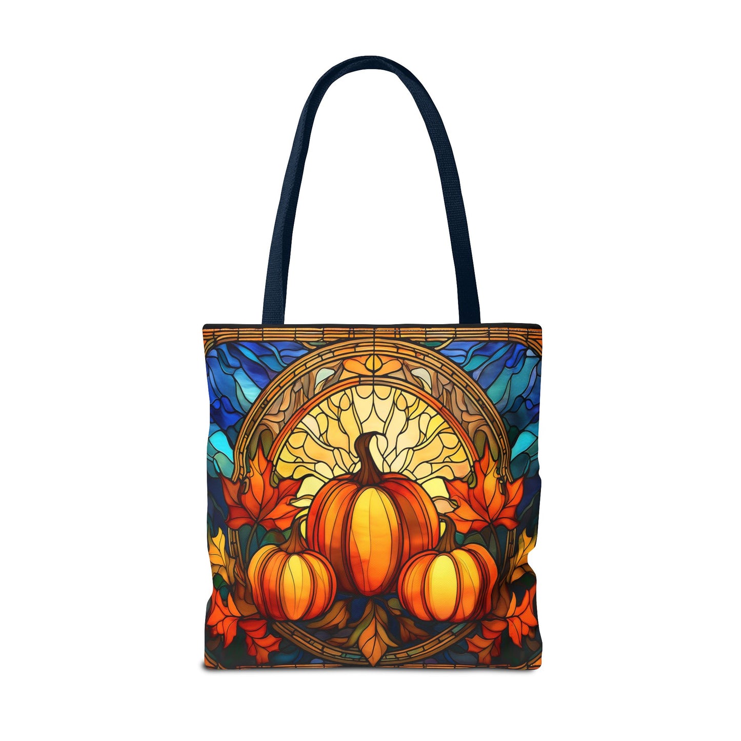 Stained Glass Style Pumpkins Tote Bag