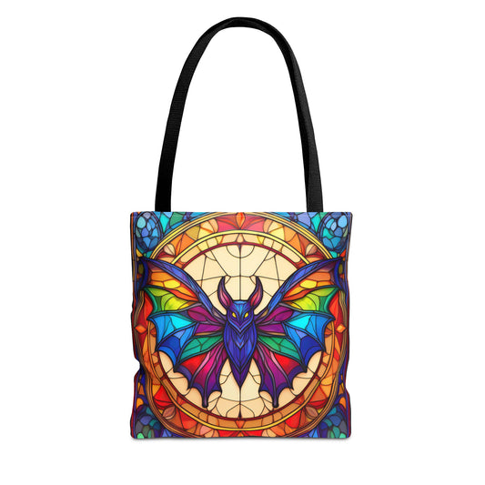 Bat Stained Glass Style Tote Bag