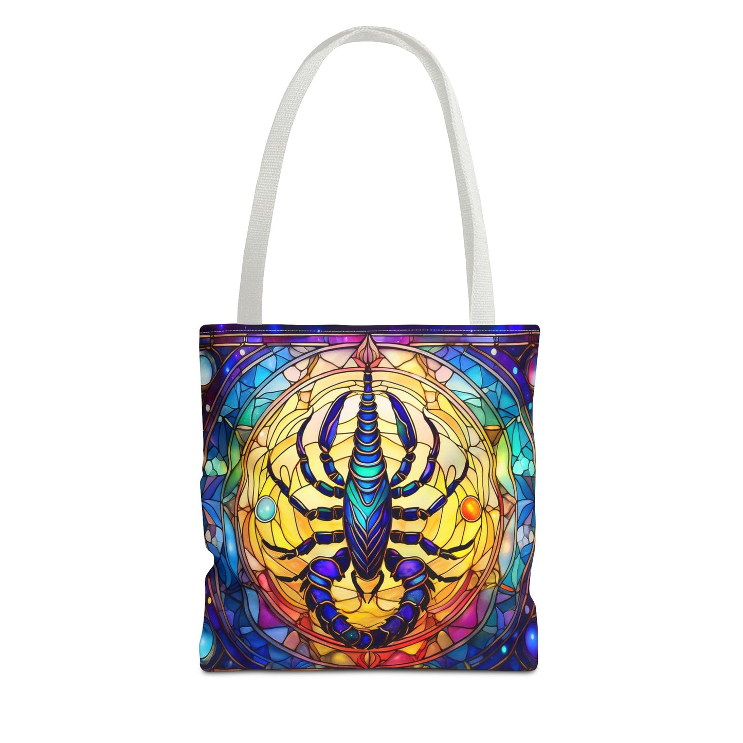 Scorpio Stained Glass Style Tote Bag (All Over Print)