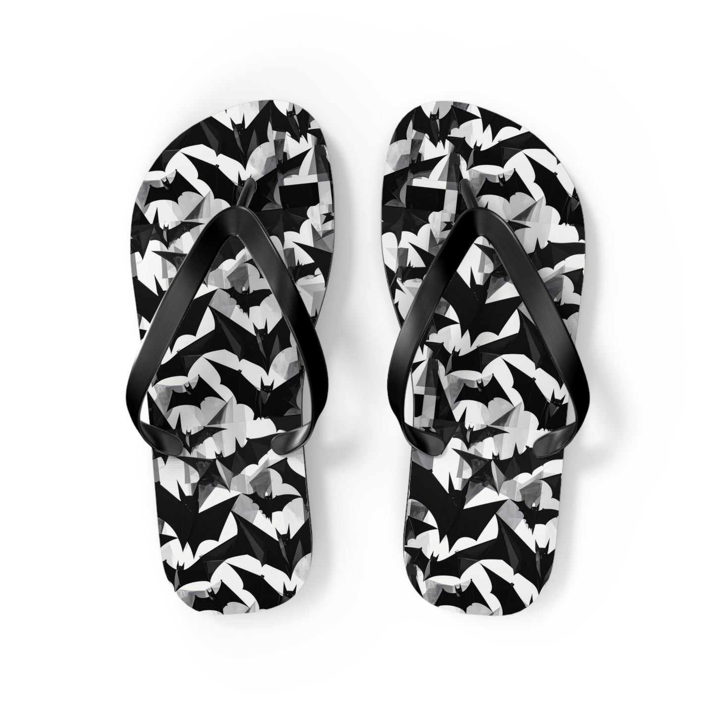 Bat Cubism Flip Flops