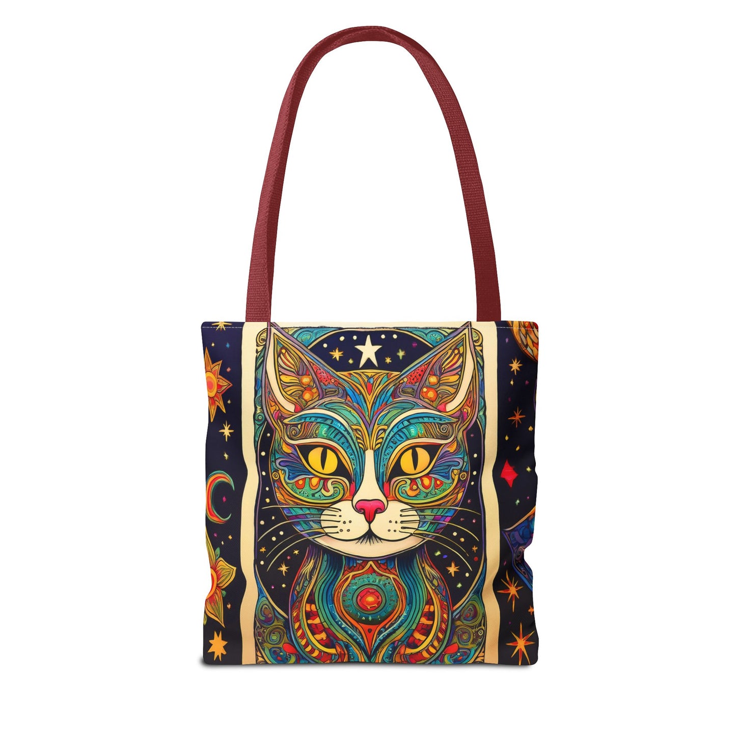 Tarot Style Cat Tote Bag - Multicolor