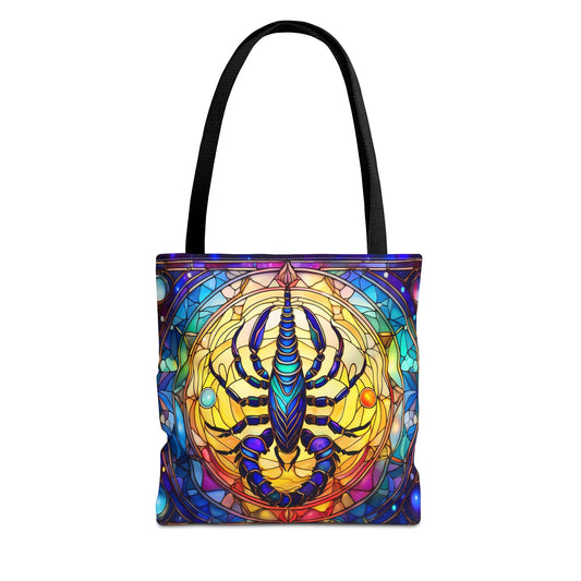 Scorpio Stained Glass Style Tote Bag (All Over Print)