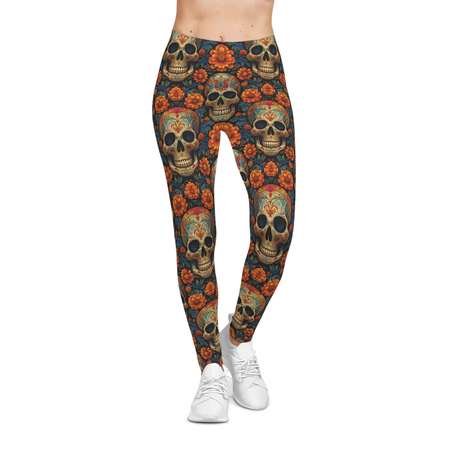 Sugar Skull Día de los Muertos Leggings