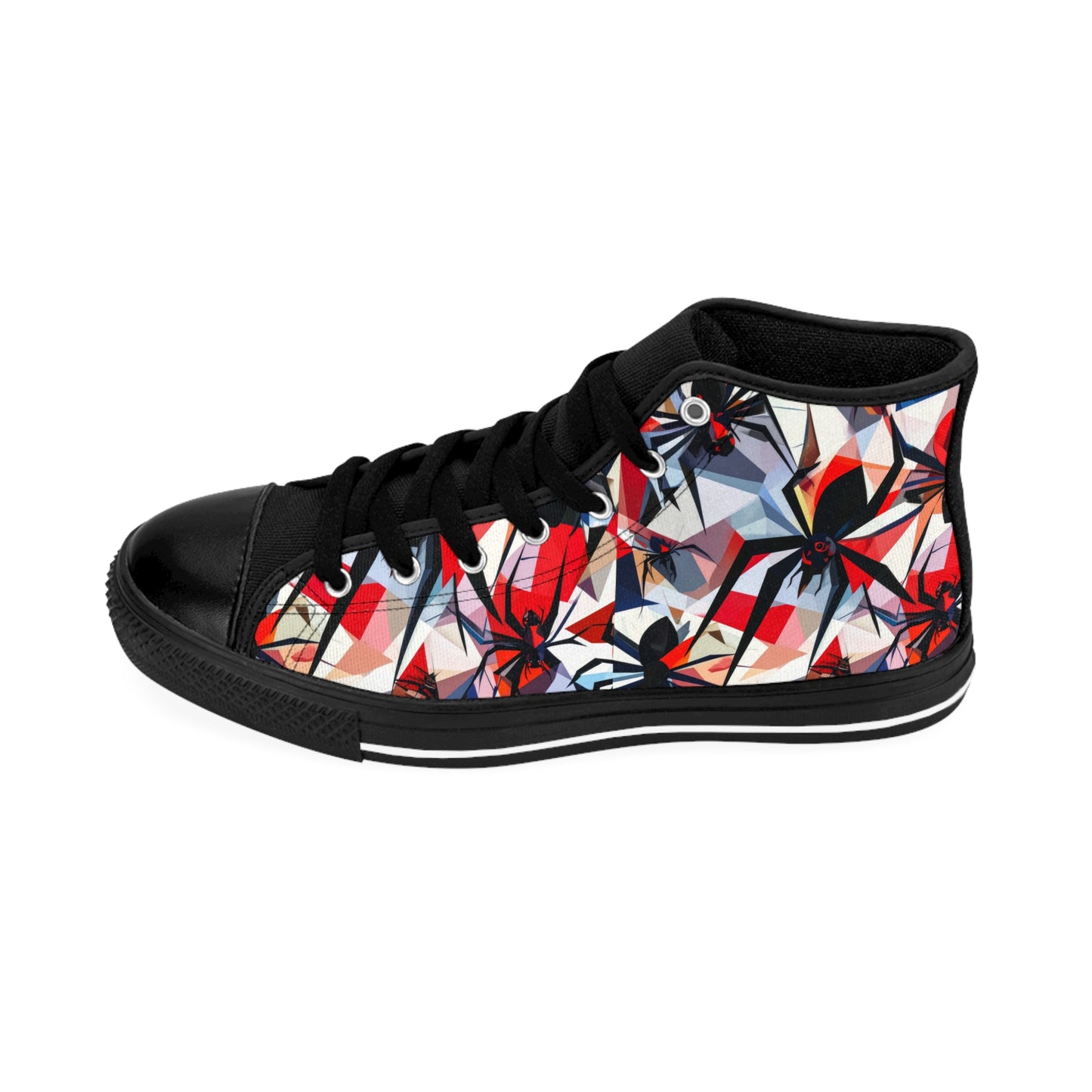 Broken Stained Glass Spiders - Women's Classic High Top Sneakers