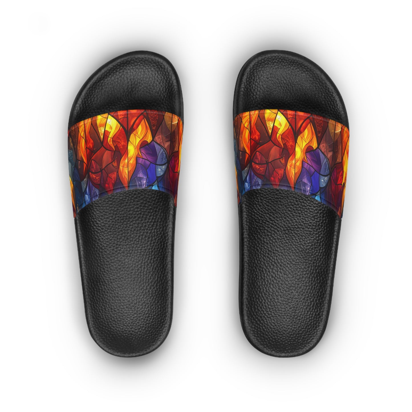 Stained Glass Flames - Slide Sandals