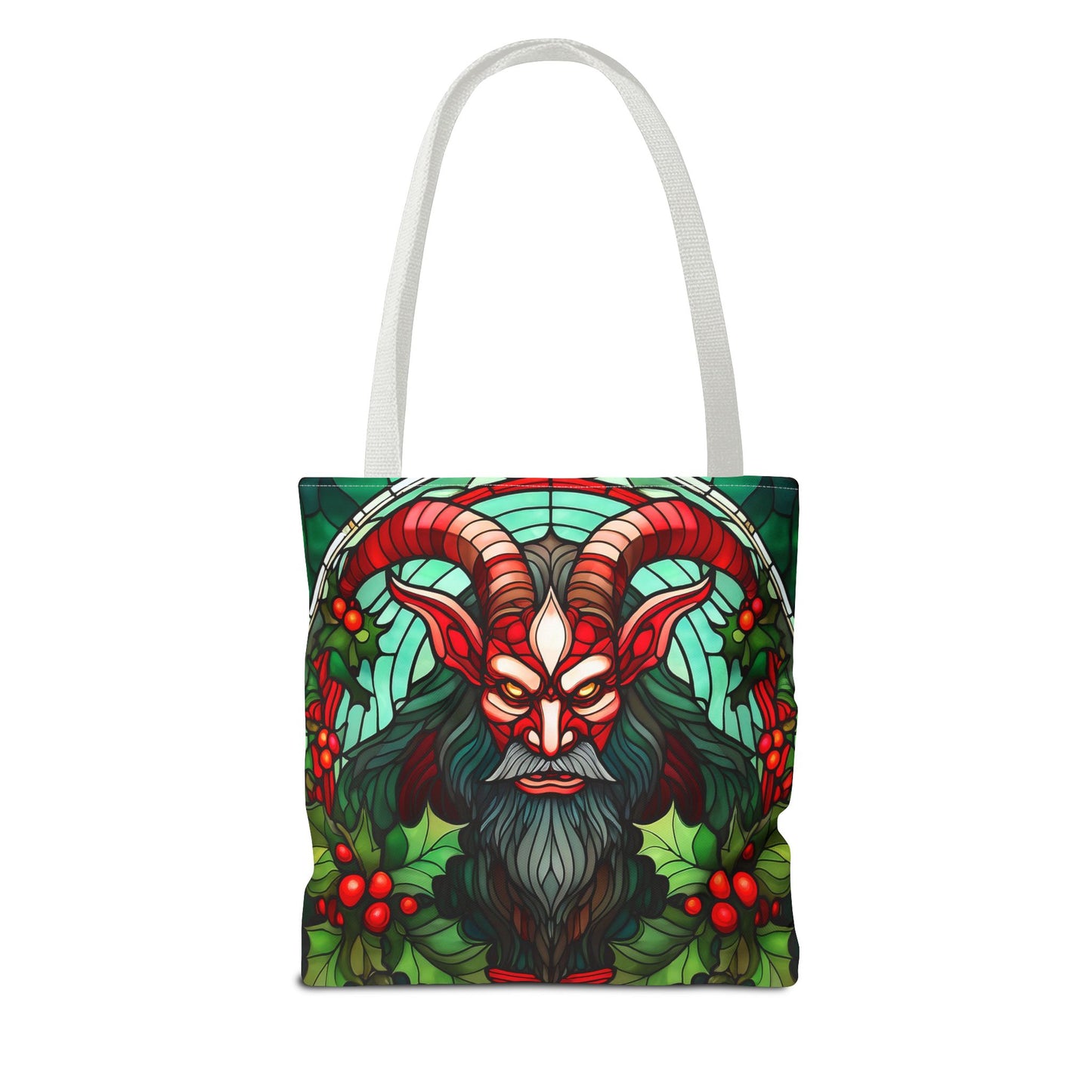 Stained Glass Krampus Tote Bag