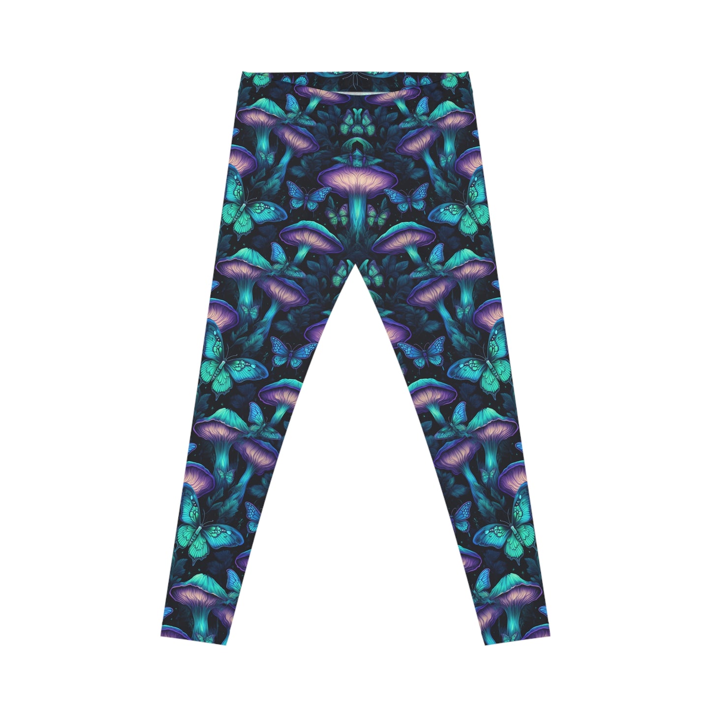 Bioluminescent Moths and Mushrooms - Leggings