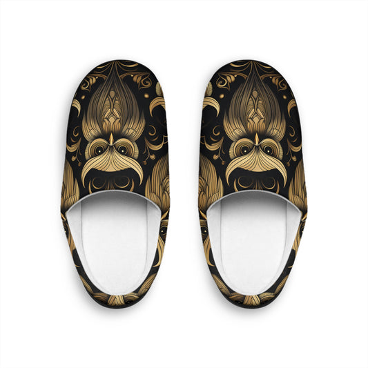 Art Deco Owl - Luxurious Women's Indoor Slippers