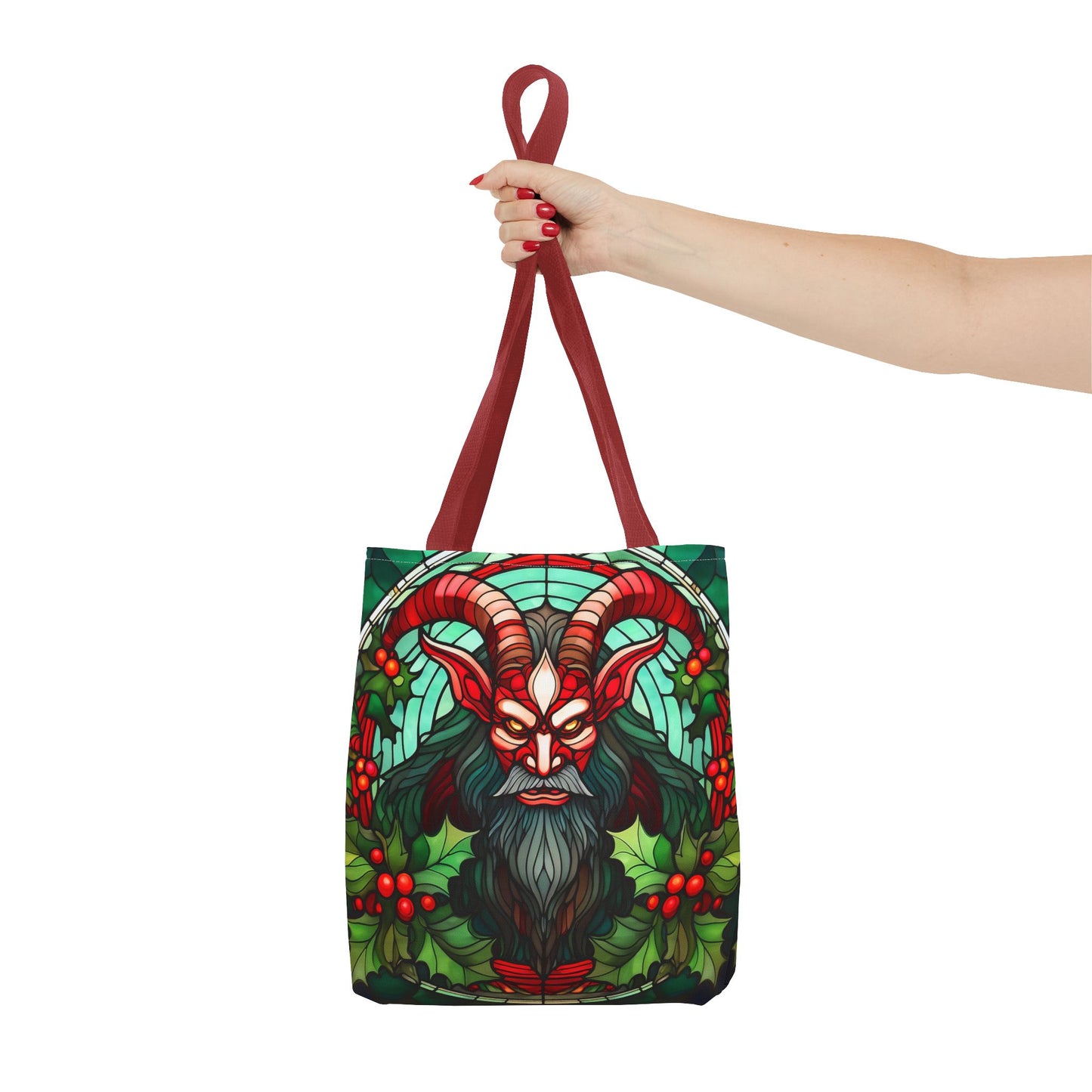 Stained Glass Krampus Tote Bag