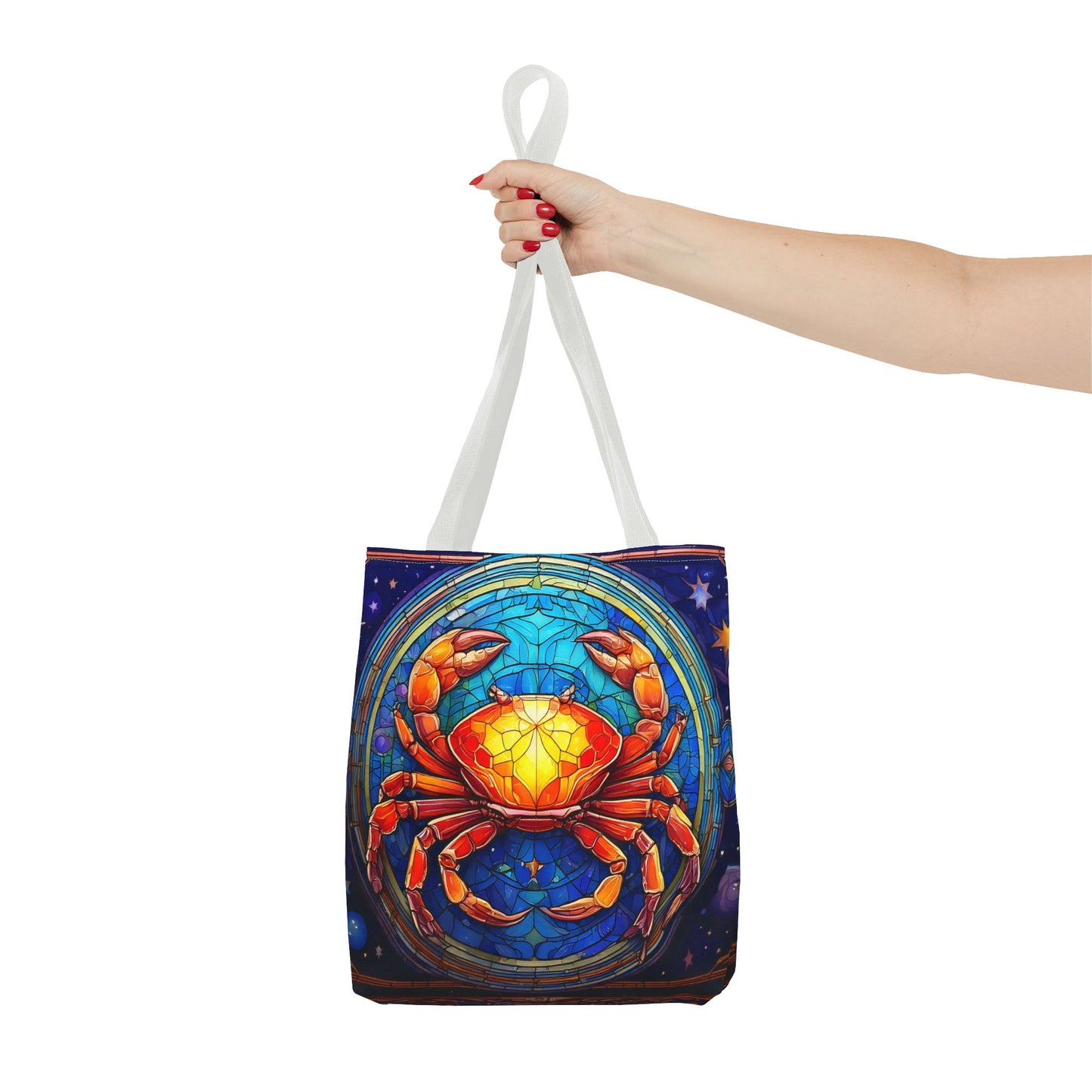 Cancer Crab Stained Glass Style Tote Bag (All Over Print)