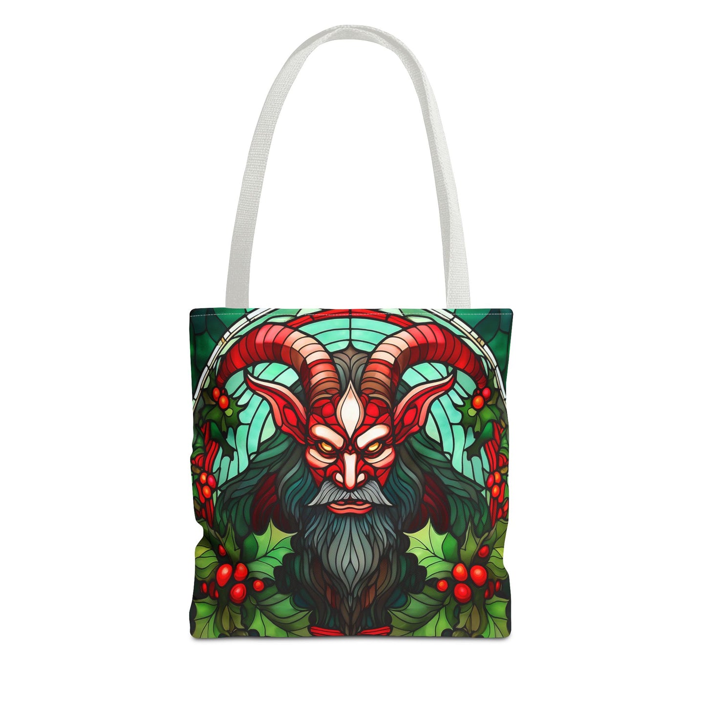 Stained Glass Krampus Tote Bag