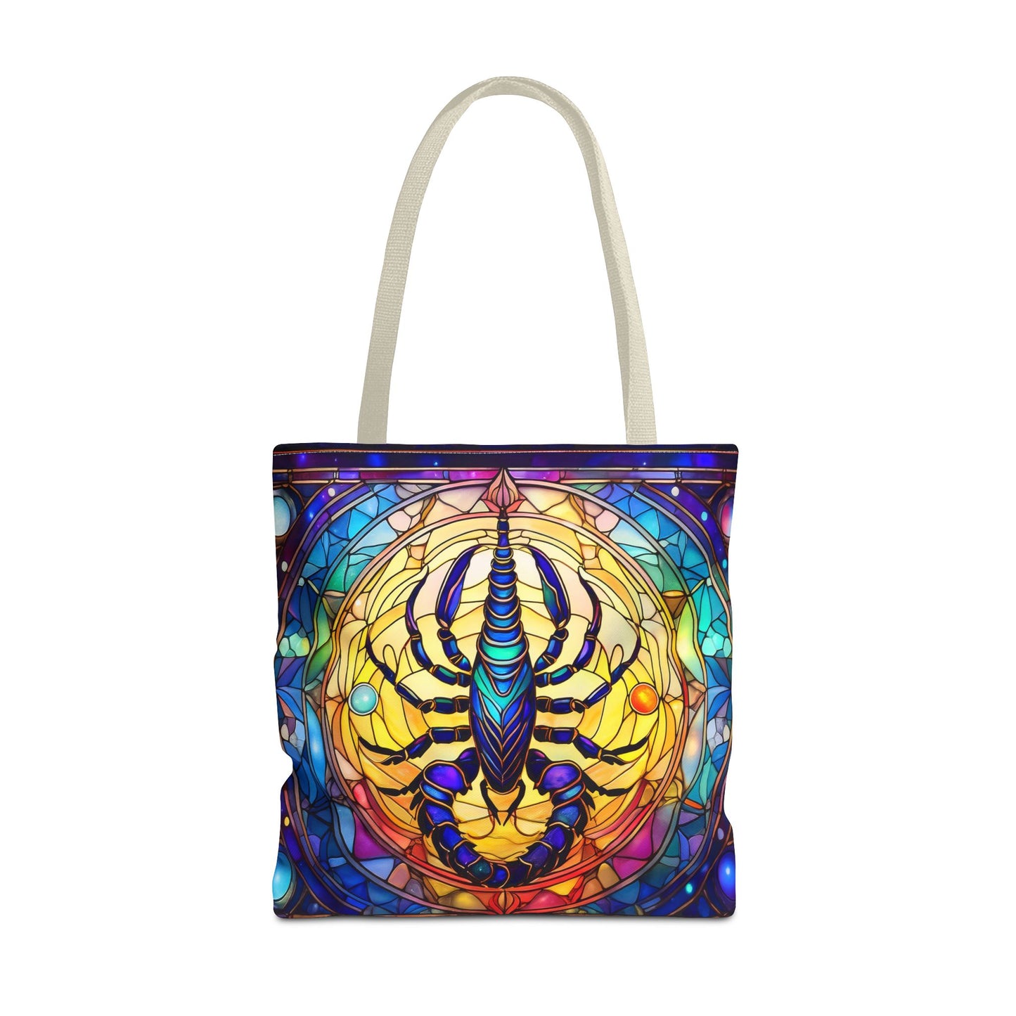 Scorpio Stained Glass Style Tote Bag (All Over Print)