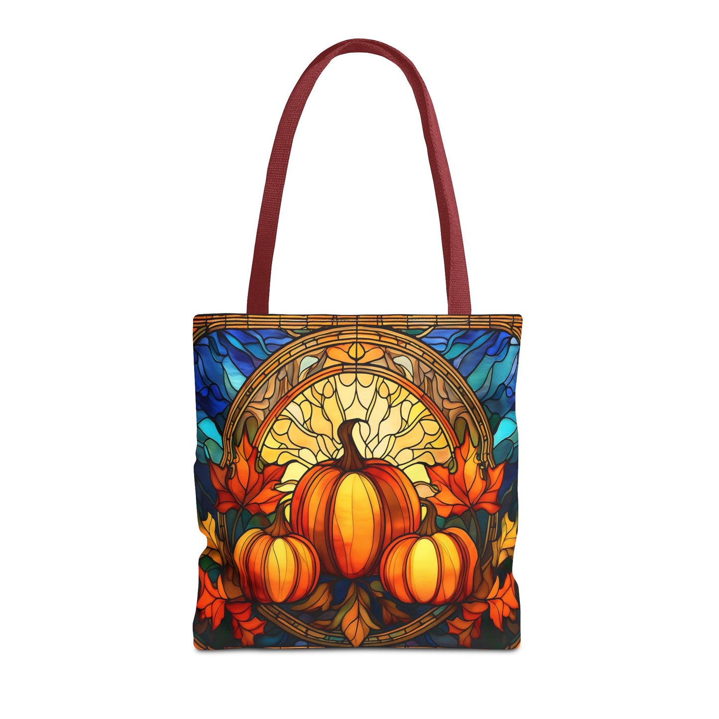 Stained Glass Style Pumpkins Tote Bag