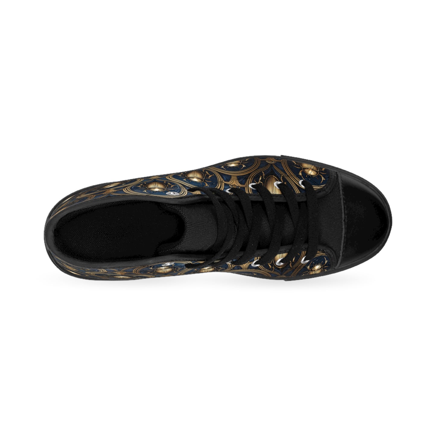 Art Deco Scarab Beetles - Women's Classic High Top Sneakers