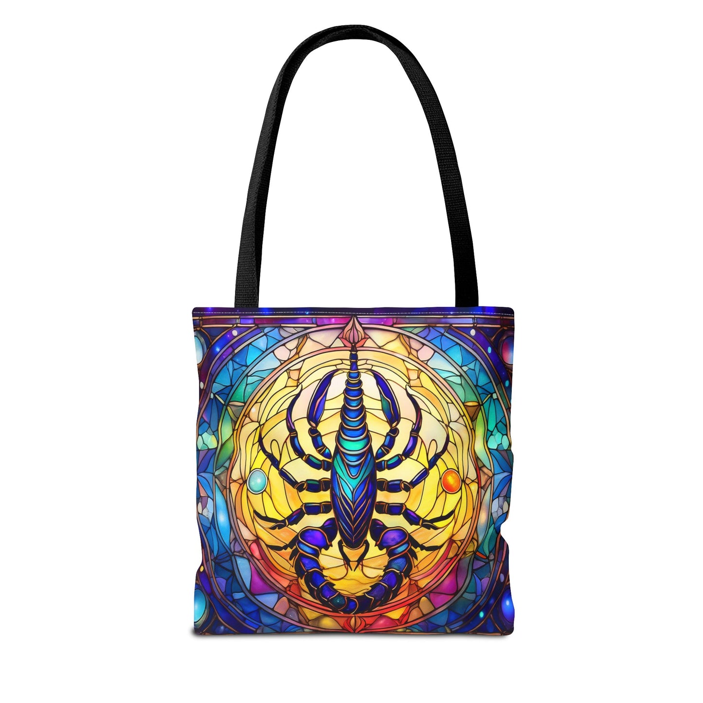 Scorpio Stained Glass Style Tote Bag (All Over Print)