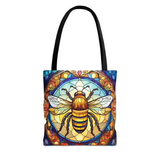 Stained Glass Bee Tote Bag