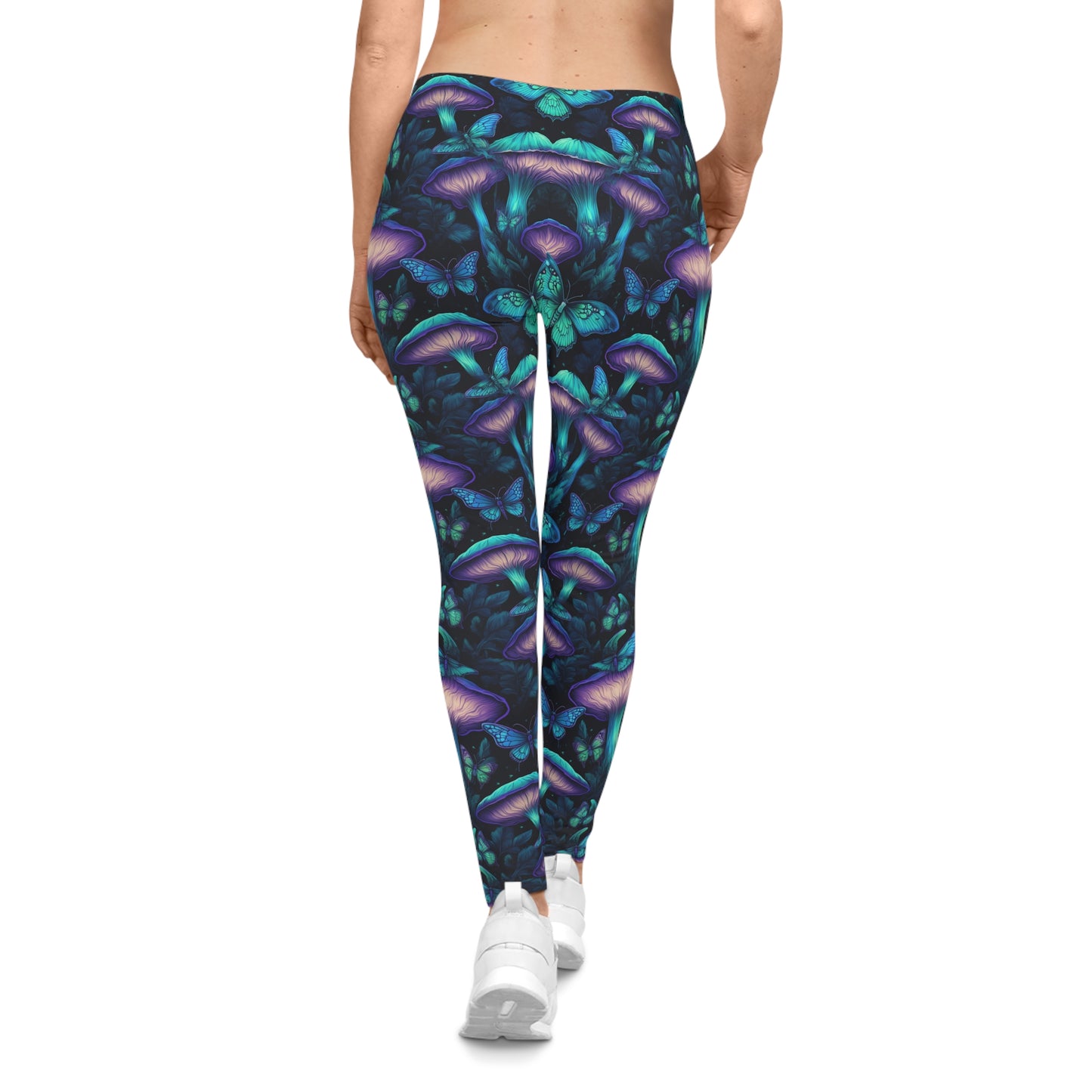 Bioluminescent Moths and Mushrooms - Leggings